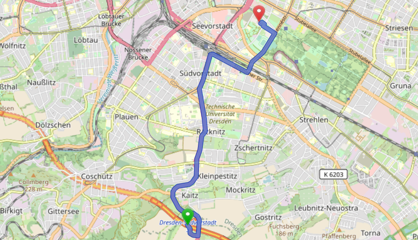 Karte hergestellt aus OpenStreetMap-Daten, Lizenz: ODbL